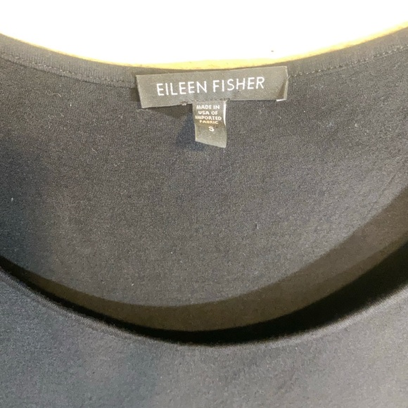 Eileen Fisher Black Rayon Lycra Sleeveless Maxi Dress Small High Low Hem - Picture 2 of 8